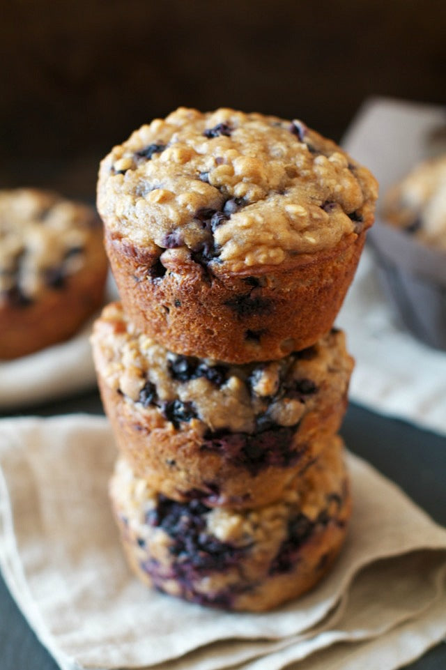 Banana and Blueberry Oat Muffins